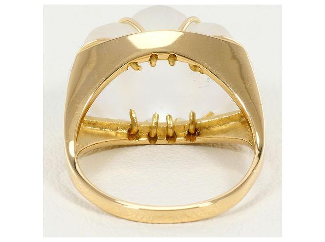 Autre Marque Anello a fascia in oro giallo 18K con quarzo D'oro - vista 4