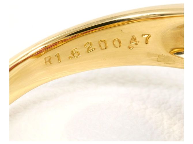 Autre Marque Anello a fascia elegante in oro giallo 18K con rubino e diamante D'oro - vista 6