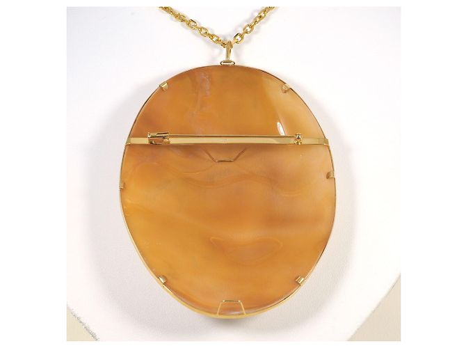 Autre Marque Collana con Cameo in Conchiglia in Oro Giallo 18K D'oro - vista 3
