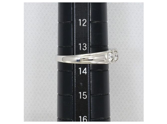 Autre Marque Platin-Ring mit Diamant - Ansicht 8