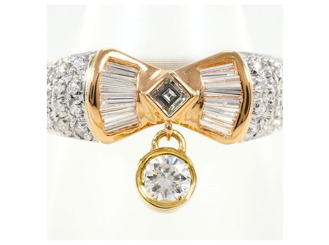 Autre Marque Anello fede elegante in oro 18K e platino D'oro - vista 2