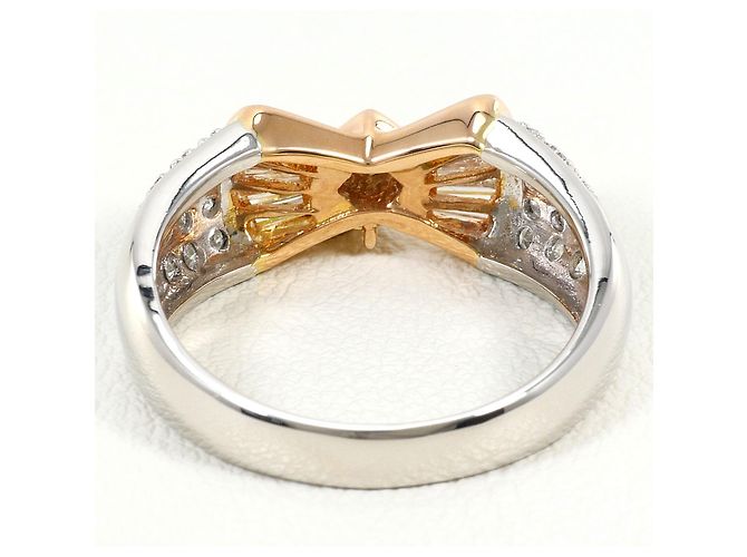 Autre Marque Anello fede elegante in oro 18K e platino D'oro - vista 4