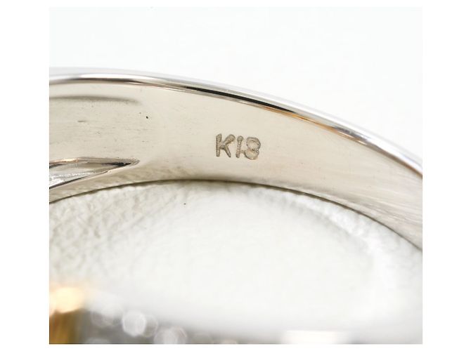 Autre Marque Anello fede elegante in oro 18K e platino D'oro - vista 6