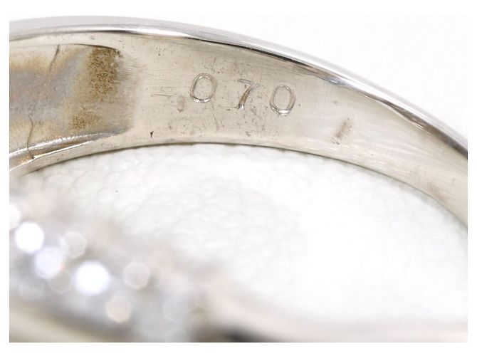 Autre Marque Platin-Ehering mit Diamant - Ansicht 5