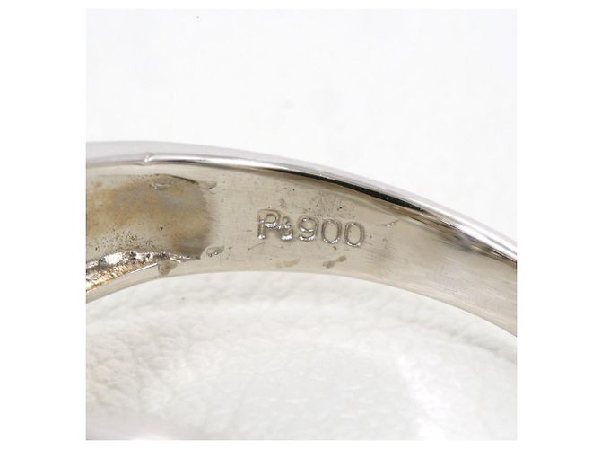 Autre Marque Platin-Ehering mit Diamant - Ansicht 6