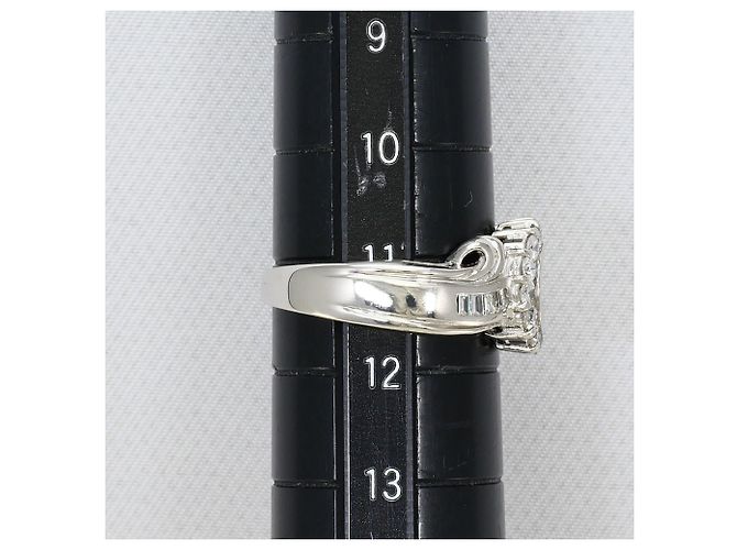 Autre Marque Platin-Ehering mit Diamant - Ansicht 8