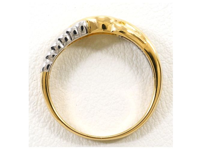 Autre Marque Ehering aus 18K Platin und Gelbgold mit Diamant Golden - Ansicht 3