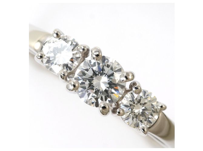 Autre Marque PT900 Platin-Bandring mit Diamant - Ansicht 2
