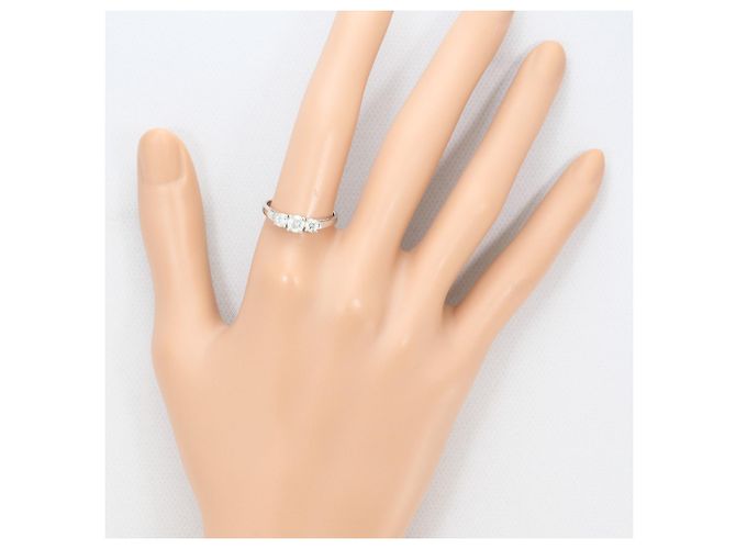 Autre Marque PT900 Platin-Bandring mit Diamant - Ansicht 7
