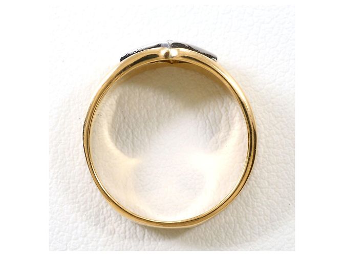 Autre Marque Eleganter Ring aus 18K Gold mit Diamant Golden - Ansicht 3