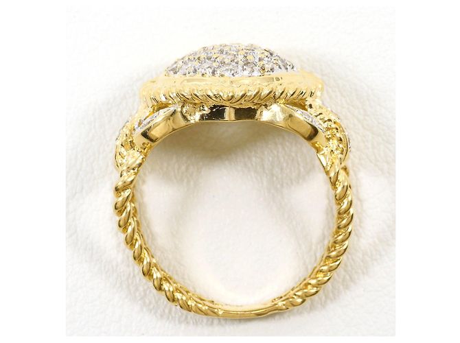 Autre Marque Goldbandring 18K mit Diamant Weiß Golden - Ansicht 3