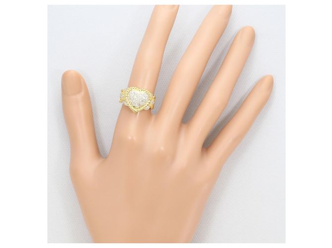Autre Marque Goldbandring 18K mit Diamant Weiß Golden - Ansicht 6