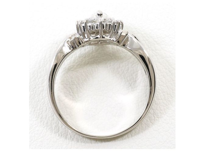 Autre Marque Platin-Ring mit Diamant - Ansicht 3