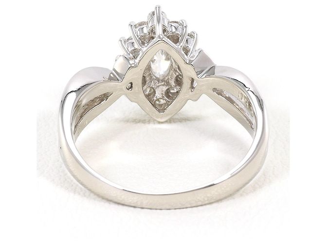 Autre Marque Platin-Ring mit Diamant - Ansicht 4