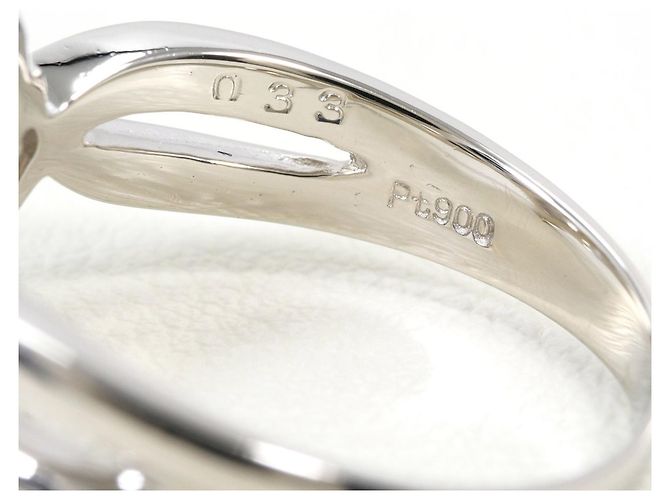 Autre Marque Platin-Ring mit Diamant - Ansicht 5