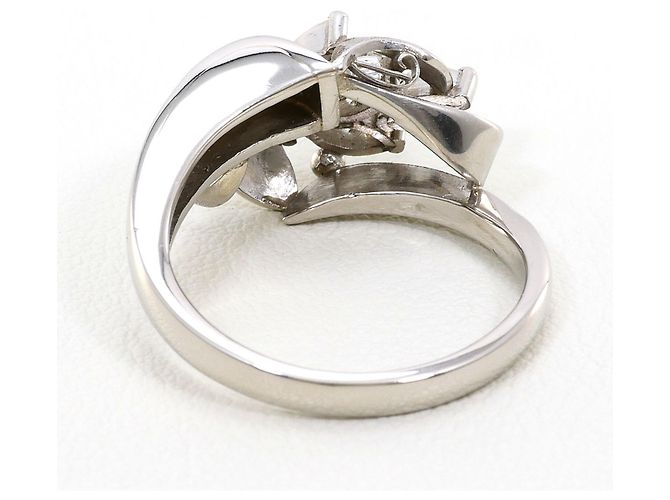 Autre Marque Platin-Ehering mit Diamant - Ansicht 4