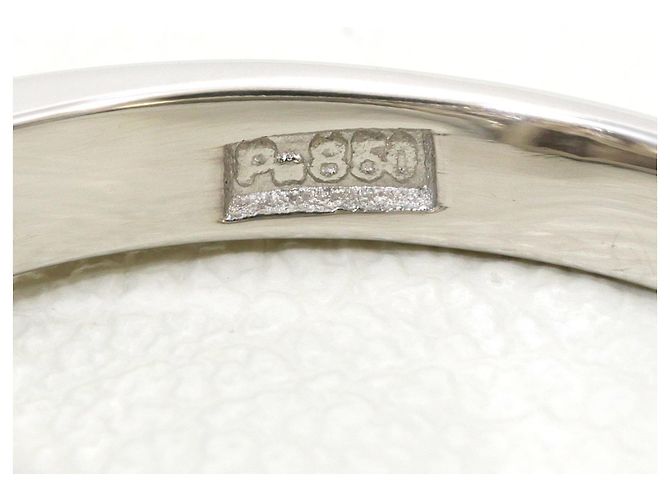 Autre Marque Platin-Ehering mit Diamant - Ansicht 5
