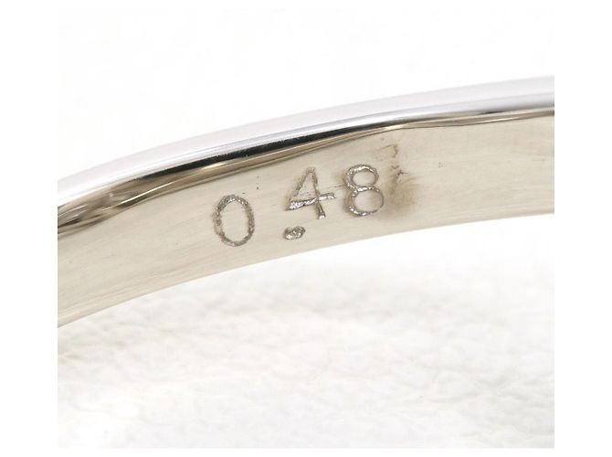 Autre Marque Platin-Ehering mit Diamant - Ansicht 6