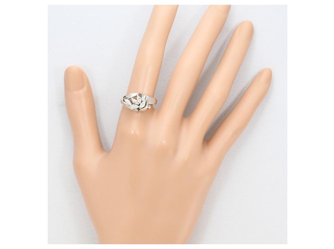 Autre Marque Platin-Ehering mit Diamant - Ansicht 7