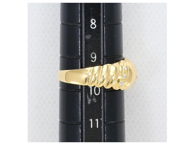 Autre Marque Ringband aus 18K Gelbgold mit Diamant Golden - Ansicht 8
