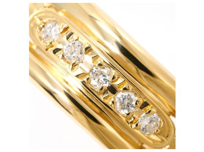 Autre Marque Ringband aus 18K Gelbgold mit Diamant Golden - Ansicht 2