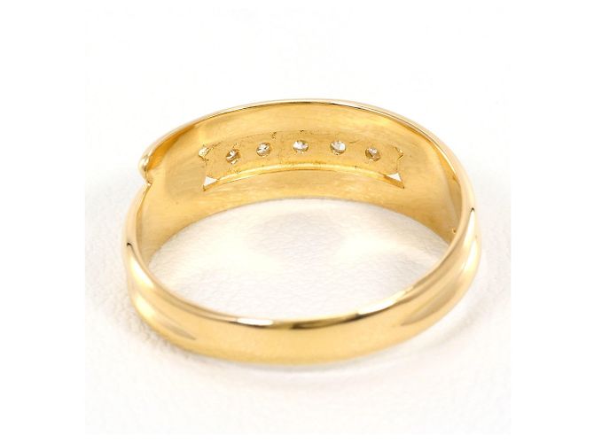 Autre Marque Ringband aus 18K Gelbgold mit Diamant Golden - Ansicht 4