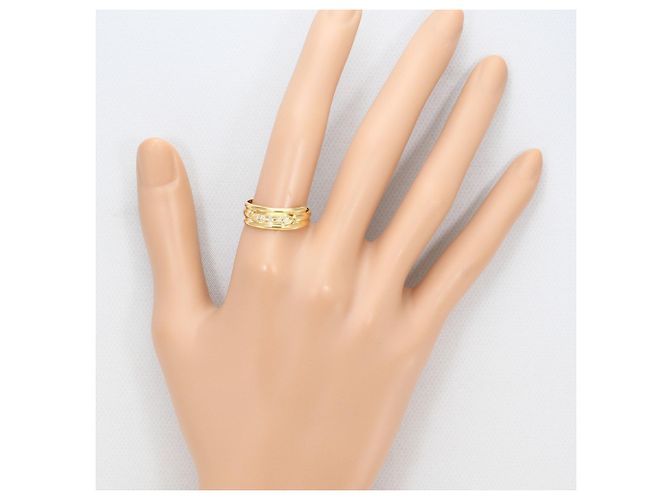 Autre Marque Ringband aus 18K Gelbgold mit Diamant Golden - Ansicht 7
