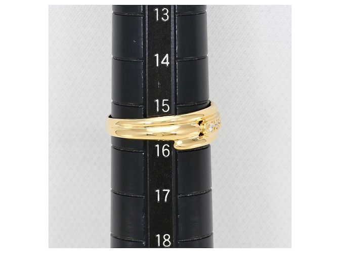 Autre Marque Ringband aus 18K Gelbgold mit Diamant Golden - Ansicht 8