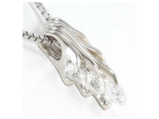 Autre Marque Platin-Diamant-Halskette - Ansicht 2