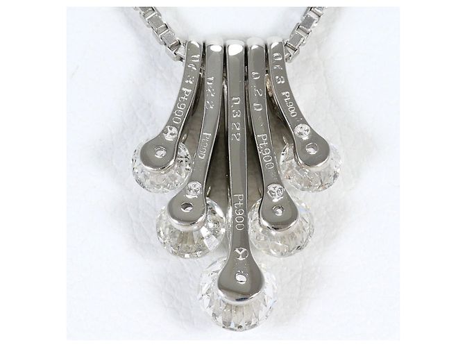 Autre Marque Platin-Diamant-Halskette - Ansicht 3
