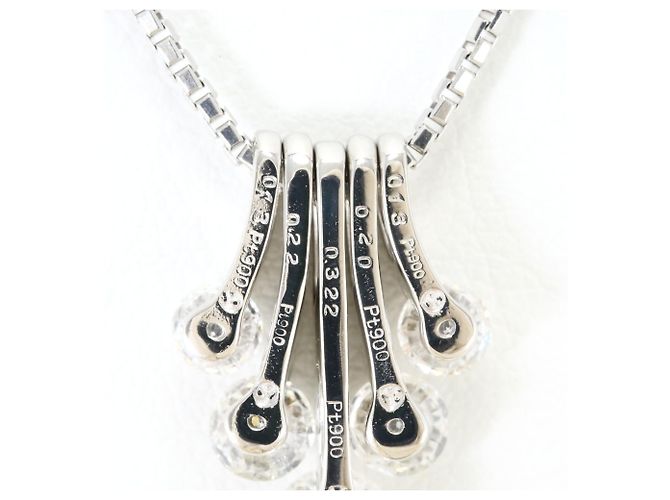 Autre Marque Platin-Diamant-Halskette - Ansicht 4