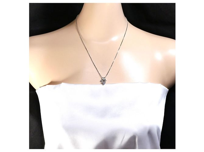 Autre Marque Platin-Diamant-Halskette - Ansicht 6