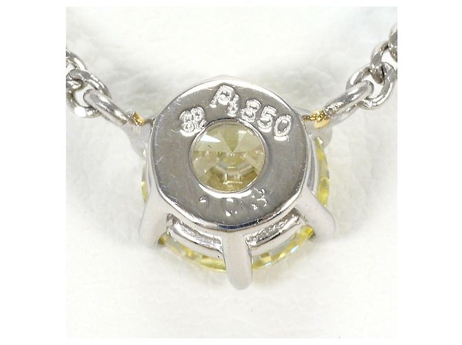 Autre Marque Collana in platino PT850 con diamante giallo - vista 3