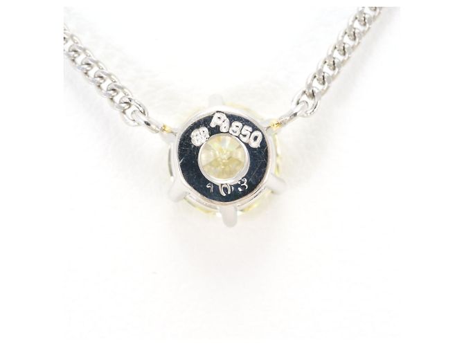 Autre Marque Collana in platino PT850 con diamante giallo - vista 4