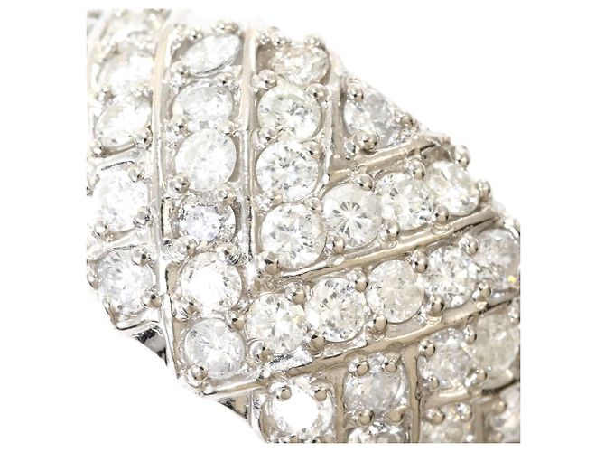 Autre Marque Platin-Bandring mit Diamant - Ansicht 2