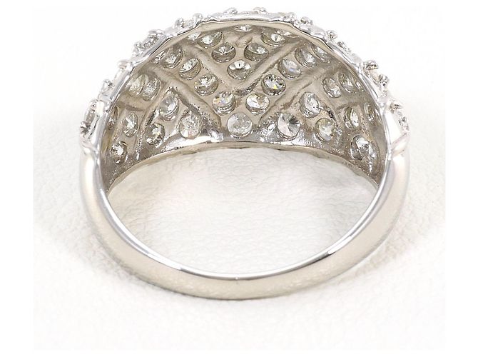 Autre Marque Platin-Bandring mit Diamant - Ansicht 4
