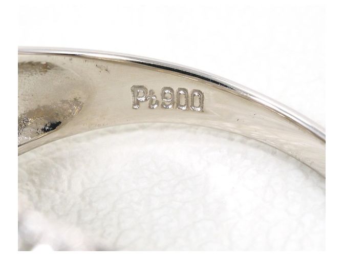 Autre Marque Platin-Bandring mit Diamant - Ansicht 5