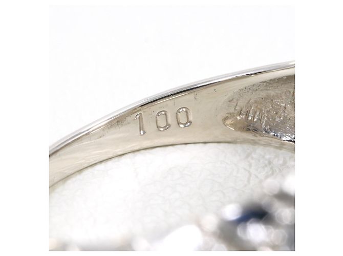 Autre Marque Platin-Bandring mit Diamant - Ansicht 6