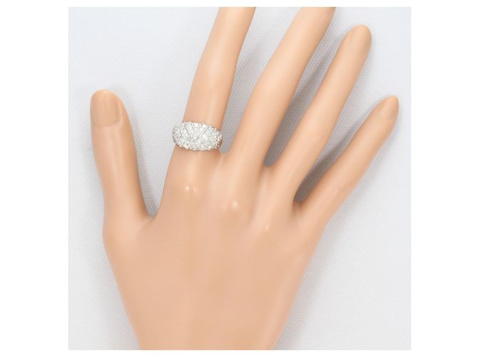 Autre Marque Platin-Bandring mit Diamant - Ansicht 7