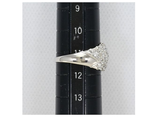 Autre Marque Platin-Bandring mit Diamant - Ansicht 8