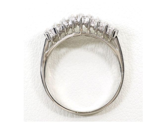Autre Marque Platin-Bandring mit Diamant - Ansicht 3