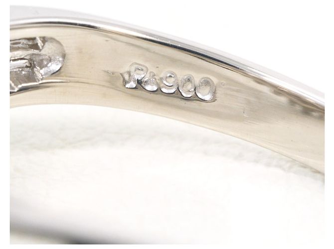 Autre Marque Platin-Bandring mit Diamant - Ansicht 5