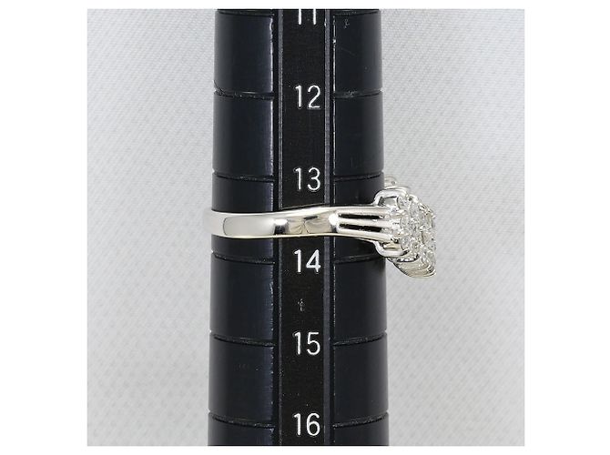 Autre Marque Platin-Bandring mit Diamant - Ansicht 8