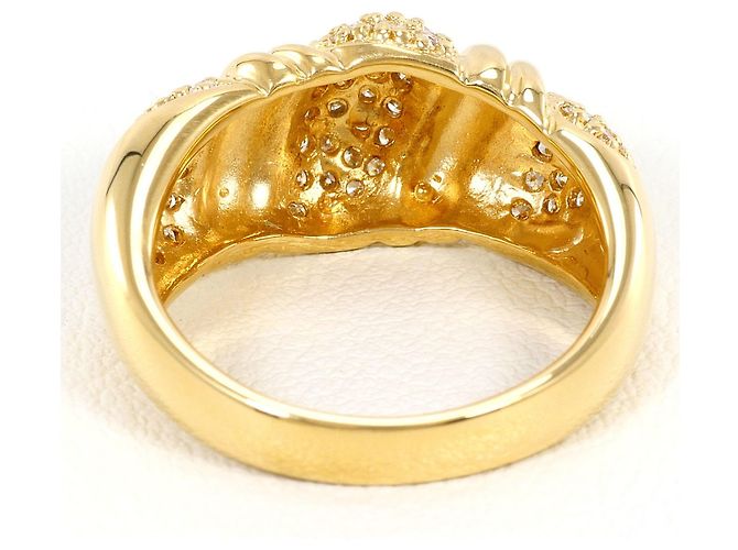 Autre Marque Ringband aus 18K Gelbgold mit Diamant Golden - Ansicht 4