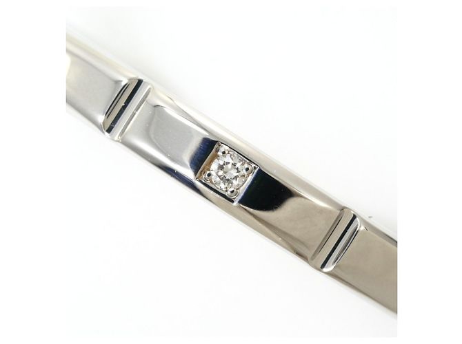 Autre Marque Bague alliance élégante en or blanc 18K avec diamants Doré - vue 2