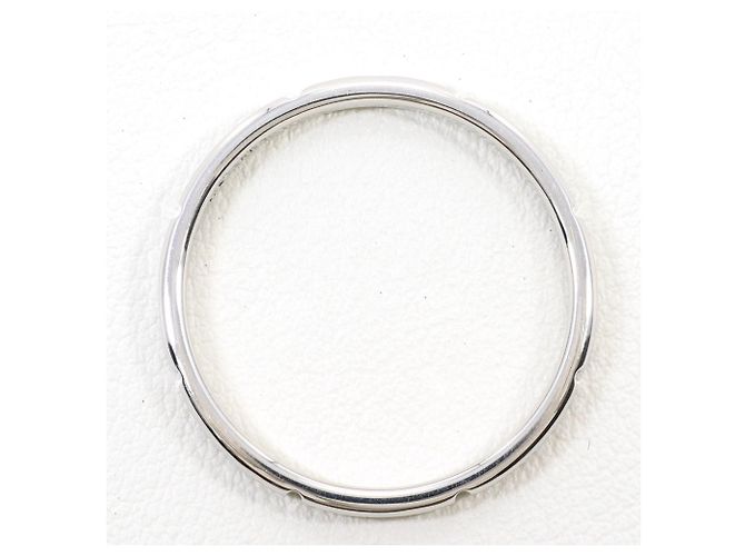 Autre Marque Bague alliance élégante en or blanc 18K avec diamants Doré - vue 3