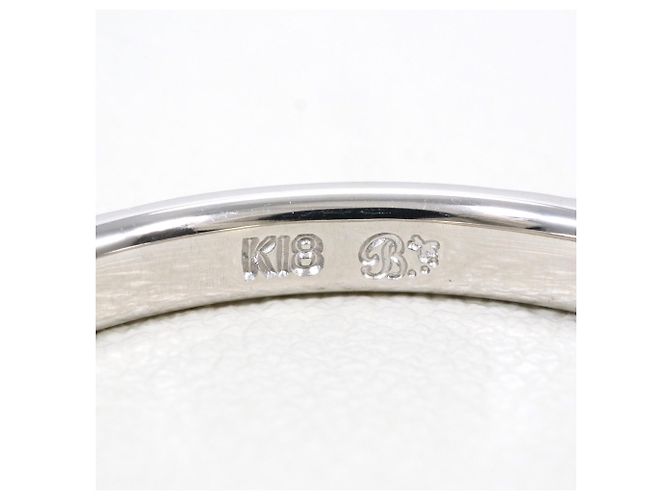 Autre Marque Bague alliance élégante en or blanc 18K avec diamants Doré - vue 5