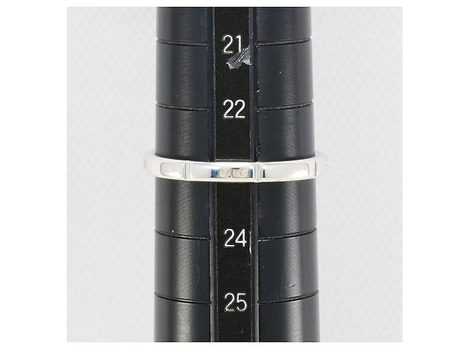 Autre Marque Bague alliance élégante en or blanc 18K avec diamants Doré - vue 7