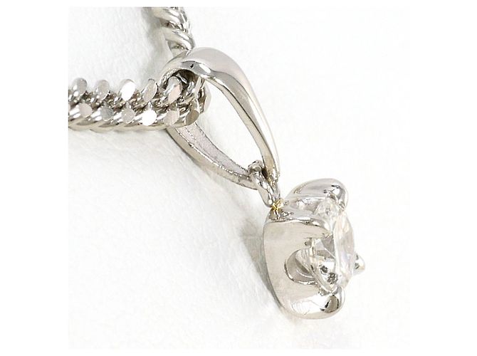 Autre Marque Platinhalskette mit Diamant - Ansicht 2