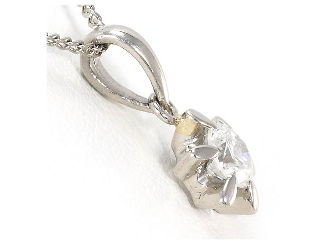 Autre Marque Platin-Halskette PT900 / PT850 mit Diamant - Ansicht 2